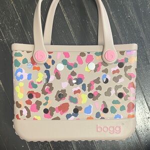 BOGG BAG Blush Tote with Multicolor Confetti Print